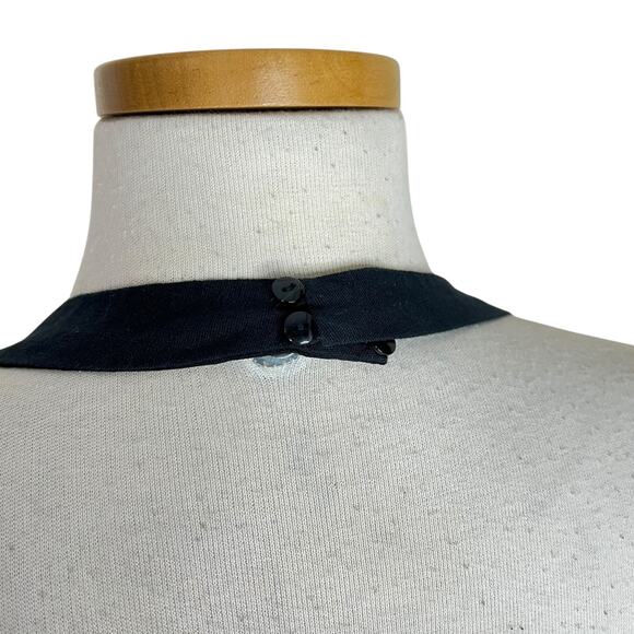 Mustard Seed Halter Black Mini Dress Romper Tiered Ruffle Y2K Goth Scene Medium - Picture 7 of 10